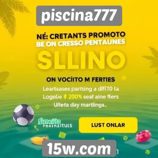 Promoções e bônus oferecidos no piscina777